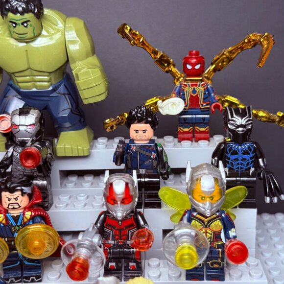 Marvel Avengers Iron Man Spider-Man Hulk Thor Custom Minifigure Lot of 16 - Picture 5 of 8